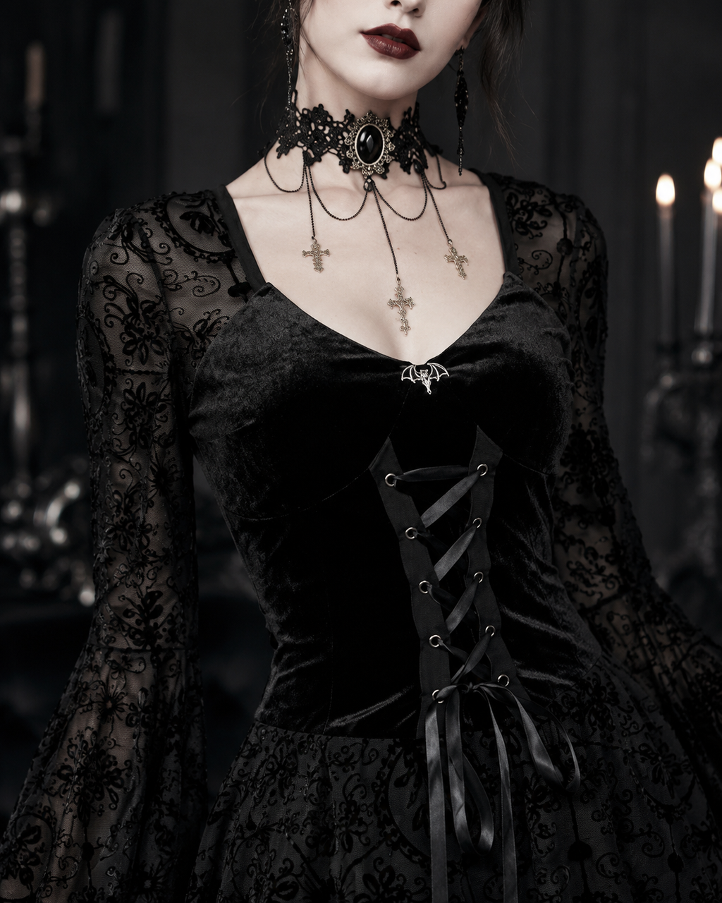 GothDress  FlareSleeve