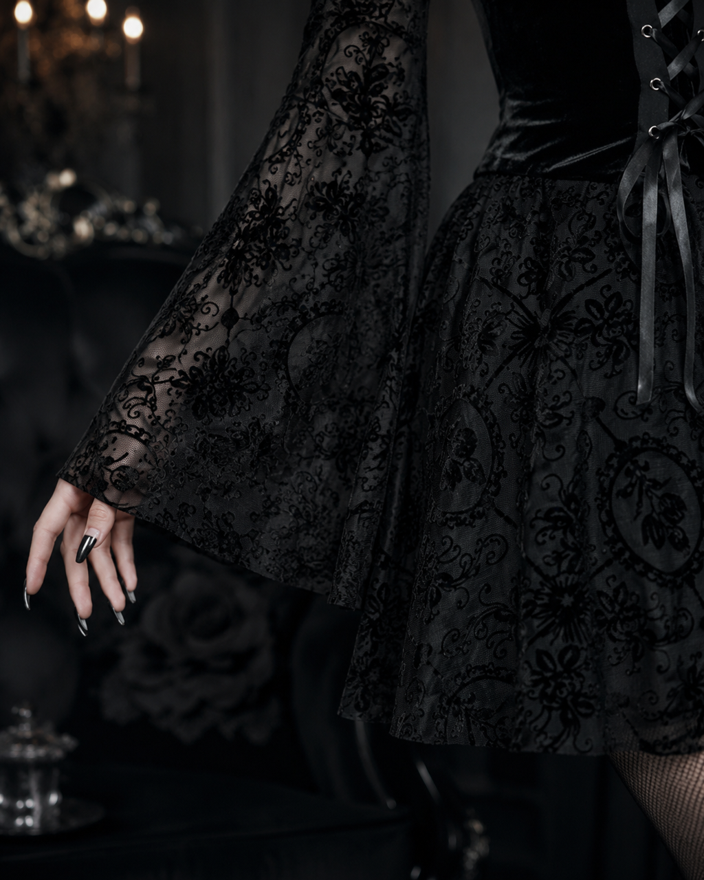 GothDress  FlareSleeve