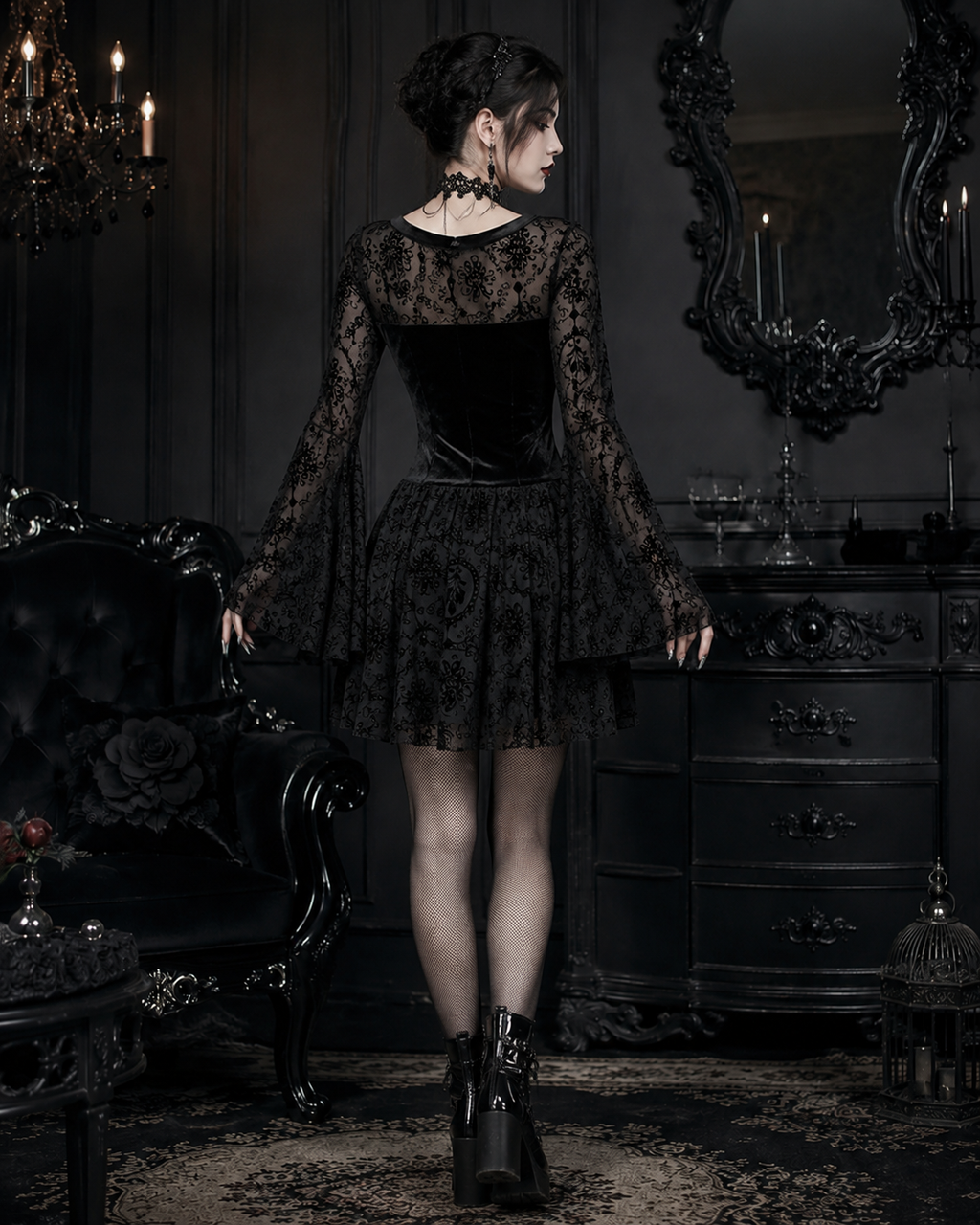 GothDress  FlareSleeve