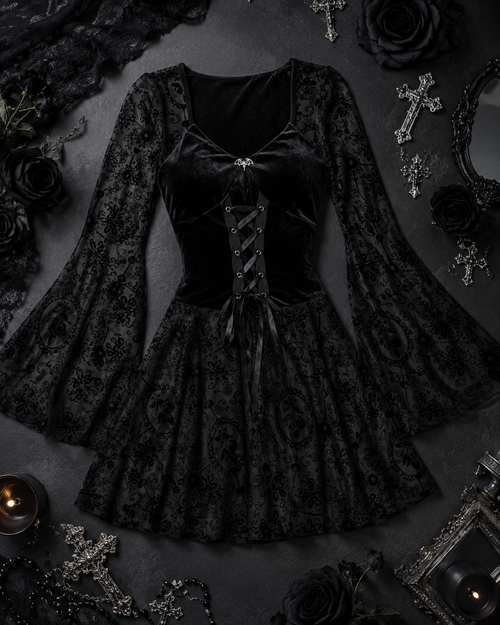 GothDress  FlareSleeve