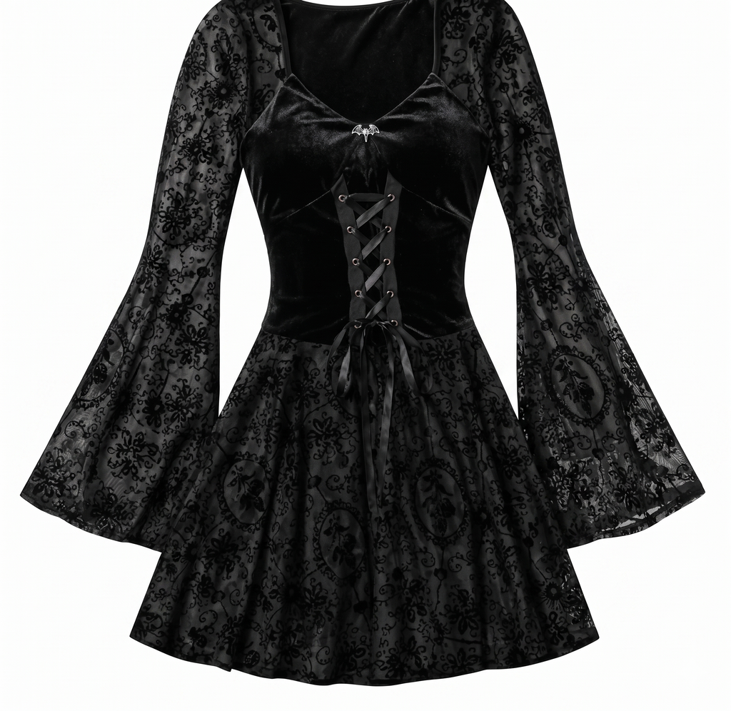GothDress  FlareSleeve