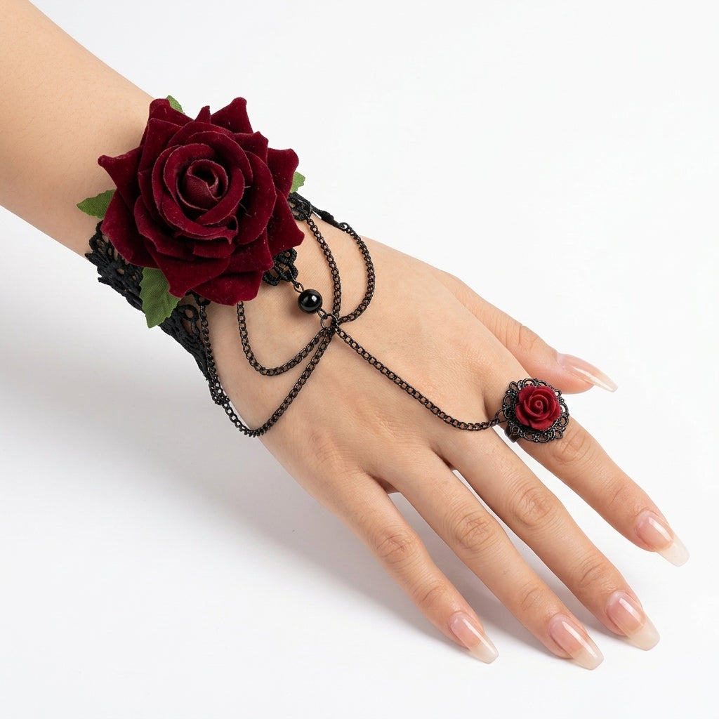 Crimson Rose Bracelet