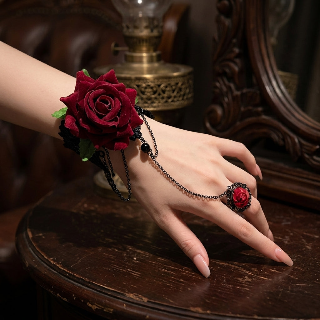 Crimson Rose Bracelet