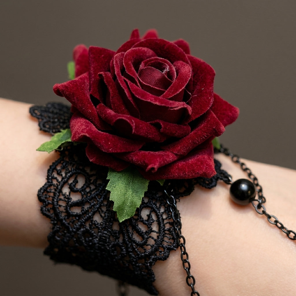 Crimson Rose Bracelet