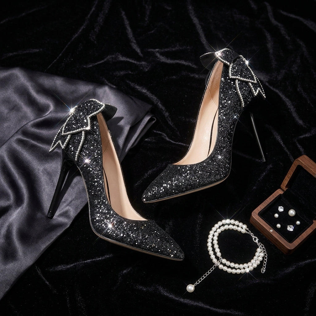 Moonlight Bow Heels